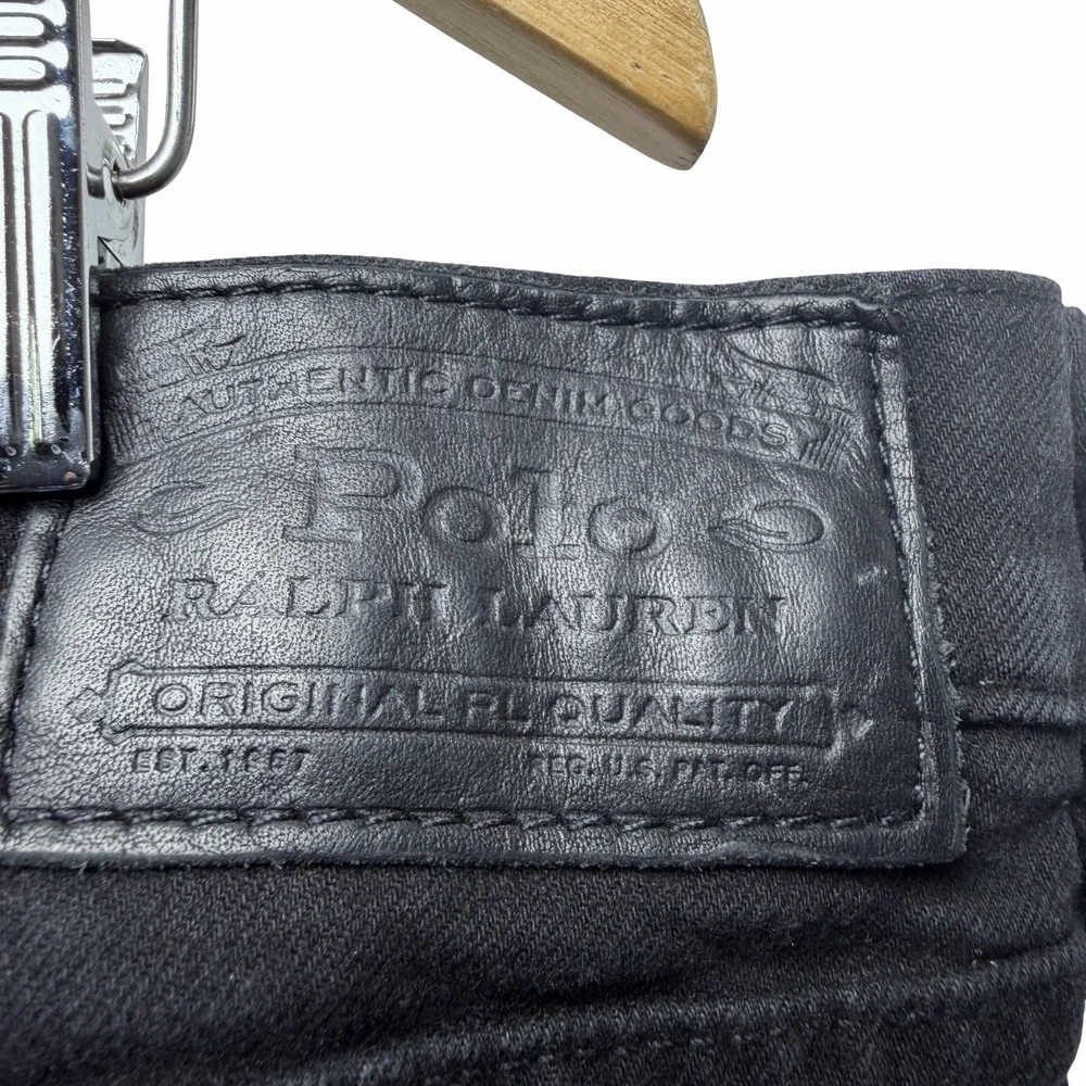 Polo Ralph Lauren The Sullivan Slim Jeans Mens 40x32 Black Stretch Preppy